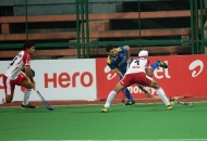Players in action during the Match