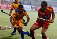 Punjab Warriors and Ranchi Rhinos Players in action during the match between them at Jalandhar on 16th Jan 2013.