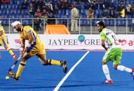 Sandeep Singh of JPW in action during the match