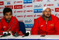 manpreet singh captain and gregg clark coach of RR team during post match press conference