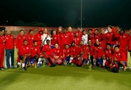 UPW team in a group photo after winning their first match of the league against RR