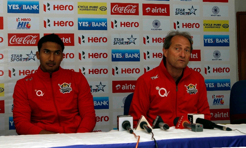 VR Raghunath and roelant oltmans coach of UPW team during post match press conference