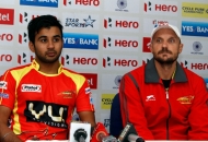 manpreet singh captain and gregg clark coach of RR team during post match press conference