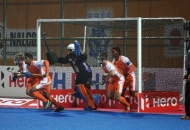 KL trying to save penalty corner from JPW