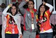 ranchi-rhinos-team-owner-mr-chauhan-along-with-his-daughters-during-the-1st-semi-finals-at-ranchi-on-9th-feb-2013